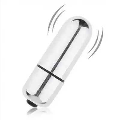 LoveToy - 10 Speeds Bullet Silver - mini wibrator w srebrnym kolorze, 10 trybów wibracji