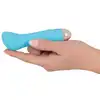 Cuties - Mini Vibrator Blue - kieszonkowy, unikatowy wibrator w kolorze błękitnym, 7 funkcji wibracji