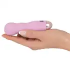 Cuties - Mini Vibrator Pink - kieszonkowy wibrator w jasnoróżowym kolorze, nieregularny kształt, 7 funkcji wibracji