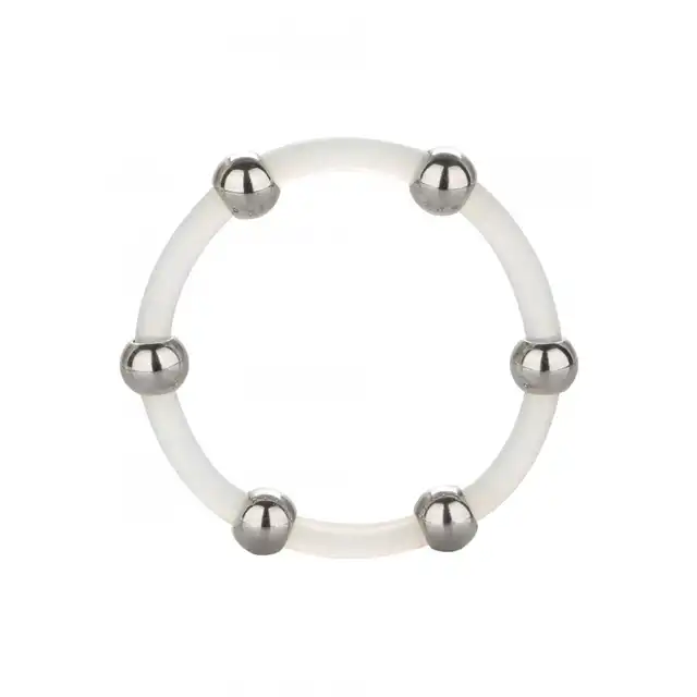 Calexotics - Steel Beaded Silicone Ring XL. Stalowe kuleczki i silikon
