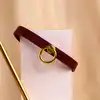 Taboom - O-Ring Collar - spektakularna czerwona obroża ze złotym ringiem!