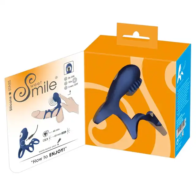 Smile - Reachargeable Couples Sleeve - Nakładka na penisa ze stymulatorem łechtaczki - 10 trybów wibracji !