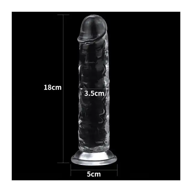 LoveToy - 7.0`` Flawless Clear Dildo Clear - 18 cm przezroczyste dildo, niesamowita przyjemność!