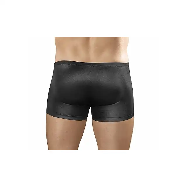 Male Power - Zipper Short L/XL - Elastyczne spodenki z wygodnym zamkiem błyskawicznym w kolorze czarnym  L/XL