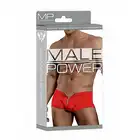 Male Power - Zipper Short L/XL RED - Elastyczne spodenki męskie z zamkiem błyskawicznym w kolorze czerwonym - L/XL