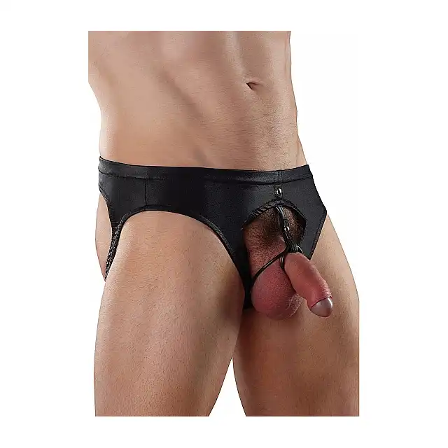 Male Power - Double Ring Jock L - Majtki męskie z dwoma pierścieniami stymulującymi