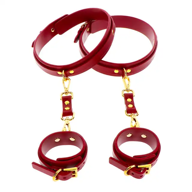 Taboom - Wrist To Thigh Cuff Set - elegancki zestaw do krępowania nadgarstków i ud