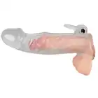 YOU2TOYS - Chrystal Skin Penis Sleeve Vibro - Przedłużka z wibrującym języczkiem + 5 cm