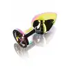 Anal Play - Twilight Booty Jewel. Tęczowy mieniący się plug z kryształkiem 8,2 cm