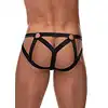Male Power - Strappy Ring Jock L/XL - Majtki męskie z seksownymi paskami na pośladkach