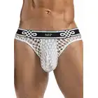 Male Power - Lo Rise Thong  White L/XL. Nowoczesne i seksowne białe męskie slipy 