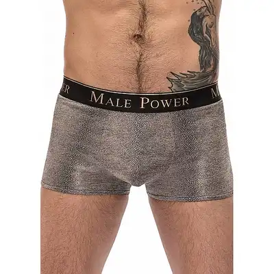Male Power - Pouch Short L - Szorty z tkaniny z nadrukiem wężowej skóry z połyskiem