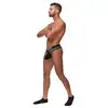 Male Power - Cock Ring Thong PIT  L/XL - Wyjątkowe stringi z elastycznym ringiem i odpinanym woreczkiem na penisa