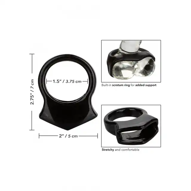 Calexotics - Colt Grip. Ring erekcyjny z rękawem na jądra