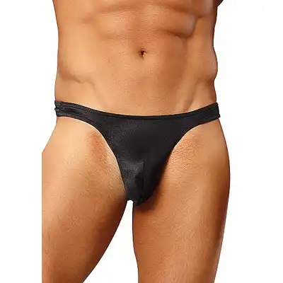 Male Power - Bong Thong  Satin L/XL - Klasyczne dopasowane i wygodne stringi męskie