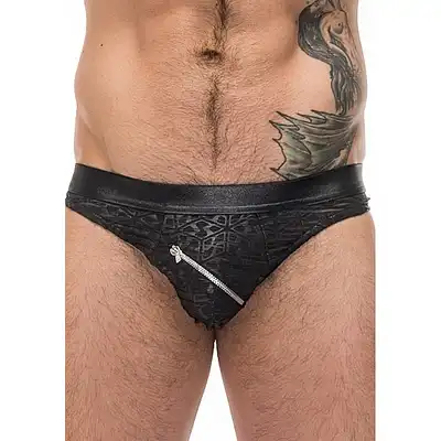 Male Power - 2X Zip Bikini L - Majtki męskie z suwakiem z przodu i z tyłu !