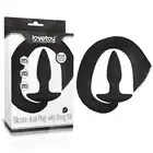 LoveToy - Anal Plug with Pony Tail Black - korek analny z czarnym ogonkiem