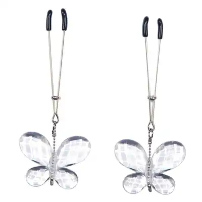Bad Kitty -  Butterfly Clamps - Zmysłowa biżuteria na sutki z pięknymi motylkami