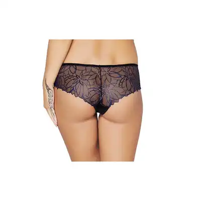 Anais - Oda Knickers L - urocze, granatowo czarne majteczki z piękną koronką. Mega sale!