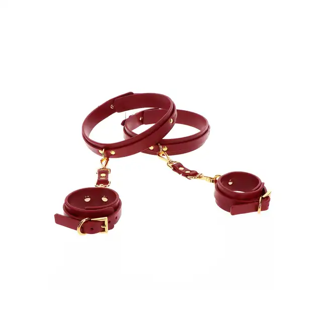 Taboom - Wrist To Thigh Cuff Set - elegancki zestaw do krępowania nadgarstków i ud