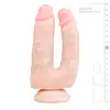 Easy Toys - Double Dong  18 cm - Podwójne wyjątkowo realistyczne dildo 18 cm z przyssawką