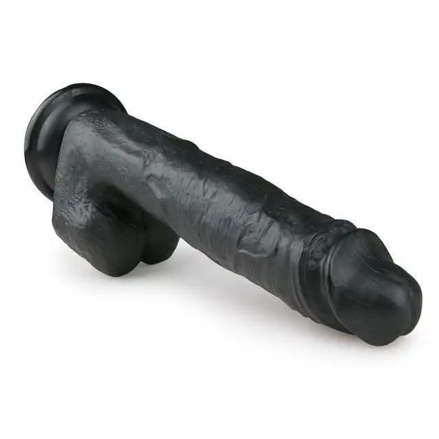 Easy Toys - Realistic Dildo - 26,5 cm BL Realistyczny, duży członek z przyssawką w kolorze czarnym