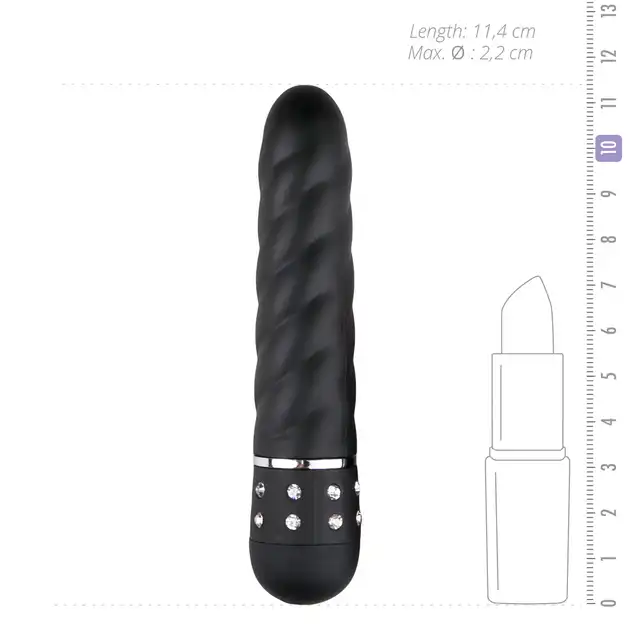 Easy Toys - Diamond Vibrator Sparkling Śliczny wibrator spiralny z kryształkami swarovskiego