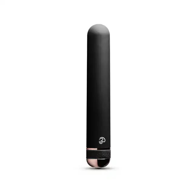 Easy Toys - Supreme Vibe Black - Klasyczny, gładki wyjątkowo elegancki wibrator 18 cm