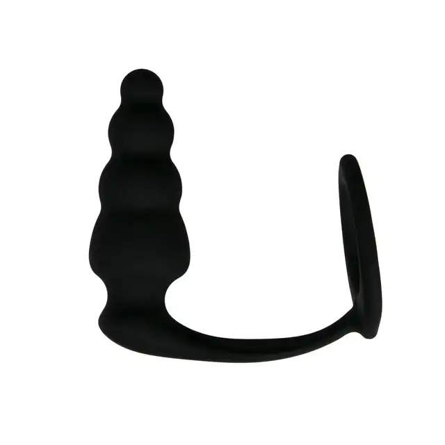 Easy Toys - Pleasing Plug With Ring Korek analny i pierścień na penisa z wysokiej jakości silikonu