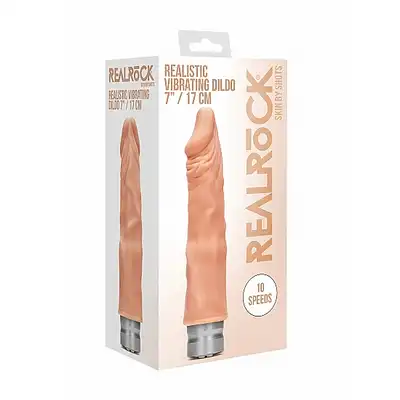 7" / 17 cm Realistic Vibrating Dildo - Flesh