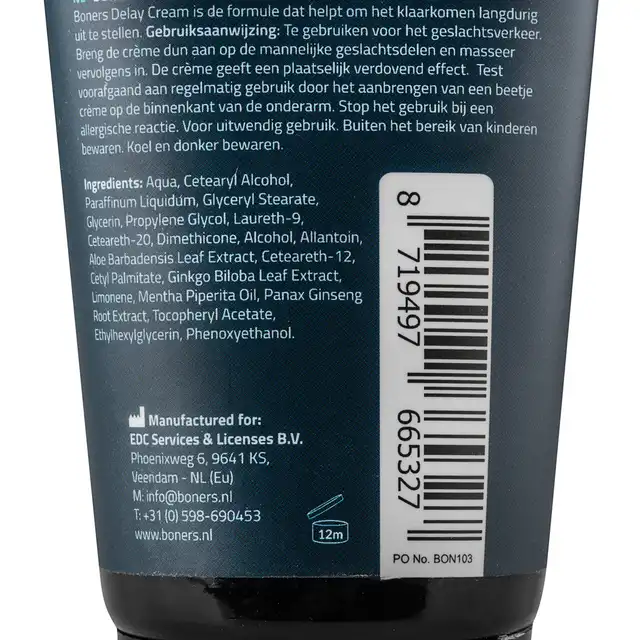 Boners Delay Cream Krem dla mężczyzn opóżniający orgasm 100 ml