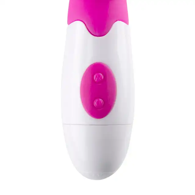 Easy Toys - Lily Vibe Pink Jedwabiście gładki wibrator z elastycznym stymulatorem, 10 programów wibracji