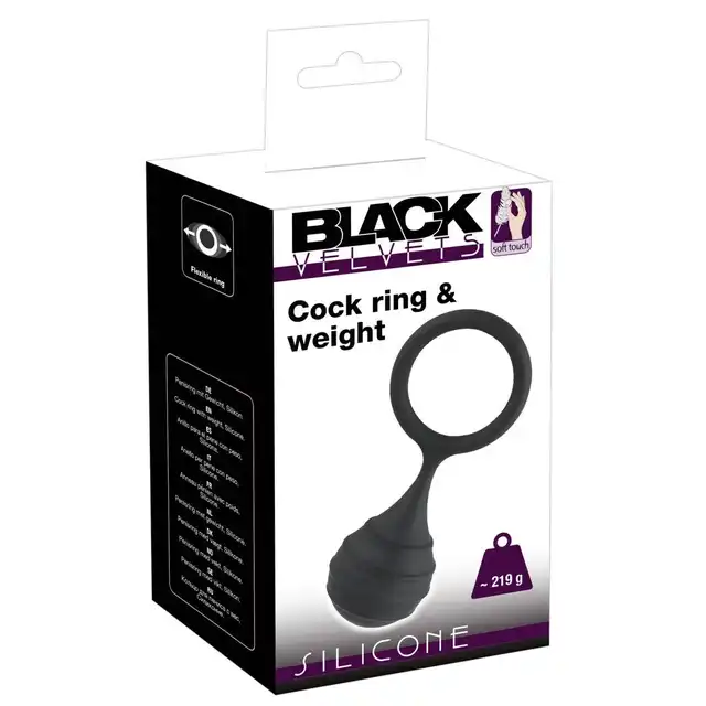 Black Velvets - Cock Ring &amp; Weight 219 g Ring z obciążnikiem