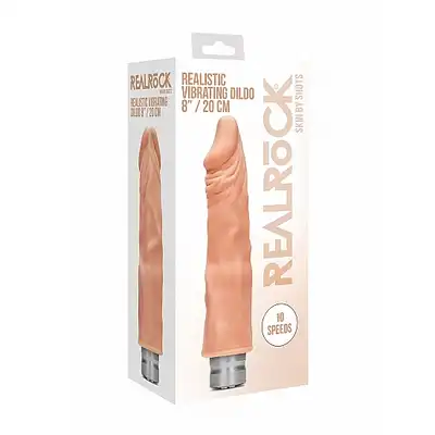 8" / 20 cm Realistic Vibrating Dildo - Flesh