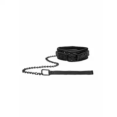 Luxury Collar with Leash - Black