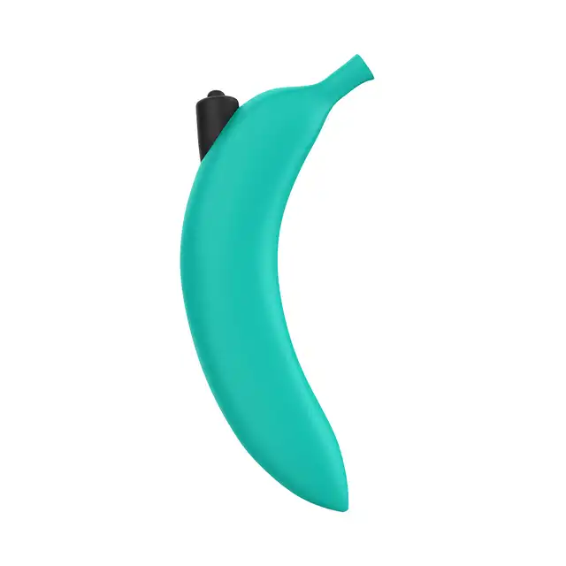 Love To Love - Blue Banana. Silikonowy wibrator w kształcie turkusowego banana. 7 trybów!