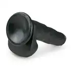 Easy Toys - Realistic Dildo Black Realistyczne dildo z przyssawką 22,5 cm w kolorze czarnym