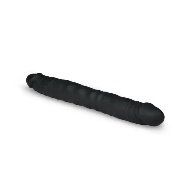 Easy Toys - Silicone Double Ended Dildo Realistyczne podwójne dildo 30 cm w kolorze czarnym