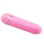 Easy Toys - Mini Vibrator Twisted - Pink Nieduży wibrator w wersji skrętnej z kryształkami 11,4 cm kolor różowy