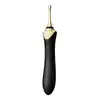 Zalo - Clitoral Bess Black USB. Luksusowy stymulator łechtaczki i punktu G, 3 nakładki. Mega design. 