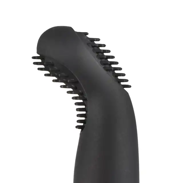 Easy Toys Beaded Buddy Vibrator - Black Wibrujący stymulator z elastycznymi koralikami analnymi i zewnętrznym stymulatorem krocza