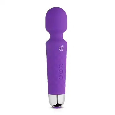 EasyToys Mini Wand Vibrator - Purple Magiczna różdżka 18 wzorów wibracji, ładowny na USB