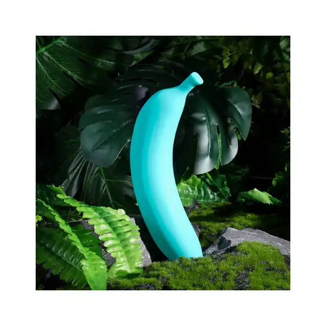 Love To Love - Blue Banana. Silikonowy wibrator w kształcie turkusowego banana. 7 trybów!