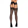 Obsessive - Klarita Stockings S/M Czarne pończochy z koronką