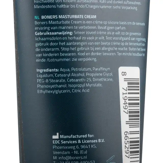 Boners Masturbation Cream Lubrykant do masturbacji na bazie silikonu 100 ml