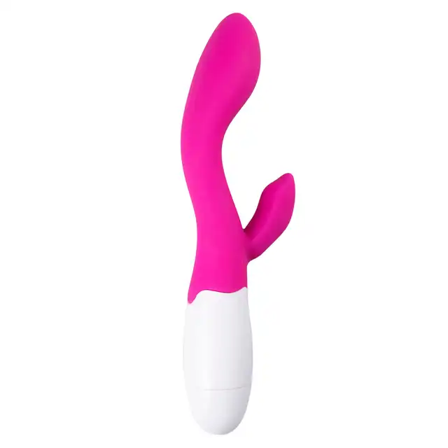 Easy Toys - Lily Vibe Pink Jedwabiście gładki wibrator z elastycznym stymulatorem, 10 programów wibracji