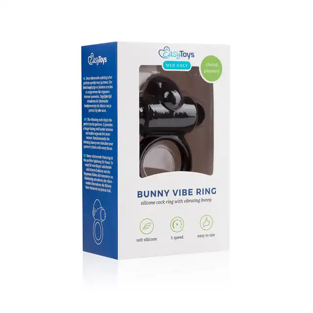 Easy Toys - Bunny Vibe Ring Ring z wibrującym króliczkiem w kolorze różowym !