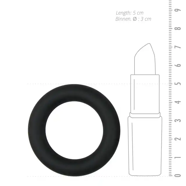 Easy Toys Silicone Cock Ring Black small - Elastyczny czarny ring erekcyjny