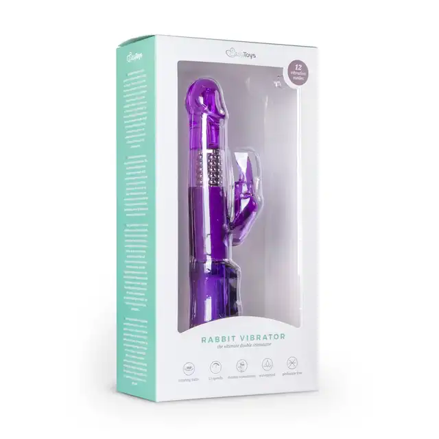 Easytoys Purple Rabbit Vibrator Wibrator króliczek z ruchomymi kulkami, 12 programów