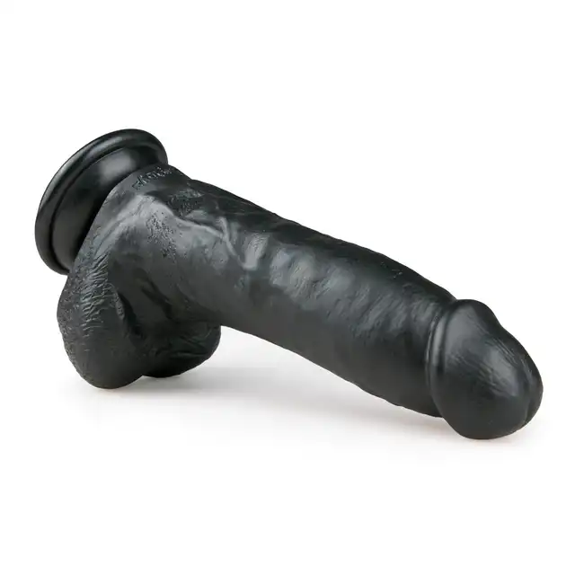Easy Toys Realistic Dildo - 20 cm Realistyczne dildo z przyssawką w kolorze czarnym 20 cm